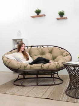 Диван M-group МАМАСАН без ротанга коричневое