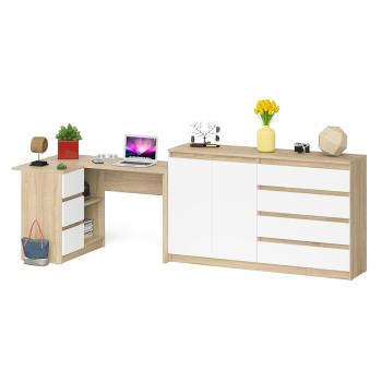 Дуб Сонома/Белый