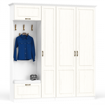 Прихожая Mobi Ливерпуль 13.21 + Шкаф для одежды + Карниз 2000С