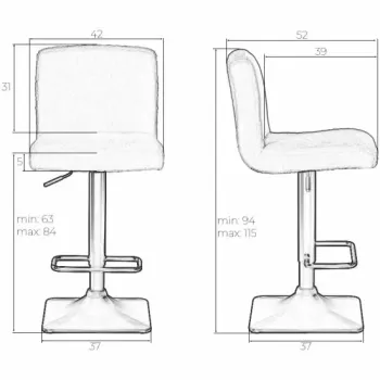 Стул барный DOBRIN LEO