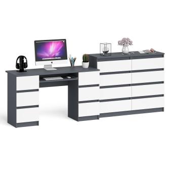 Графит/Белый