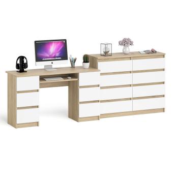 Дуб Сонома/Белый