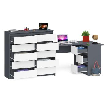 Стол компьютерный СВК Мори МС-16 правый + Комод МК1200.10