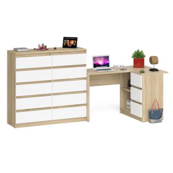 Дуб Сонома/Белый