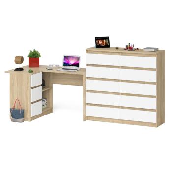 Дуб Сонома/Белый