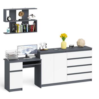 Графит/белый