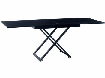 Стол-трансформер Levmar Cross G27/S53 Черный глянец/Черный