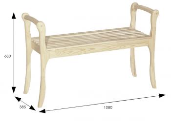 Скамья для прихожей Мебелик с подлокотниками Массив