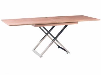 Стол-трансформер Levmar Cross D89/S79 Сонома/Нержавеющая сталь