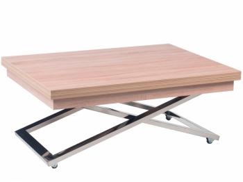 Стол-трансформер Levmar Cross D89/S79 Сонома/Нержавеющая сталь