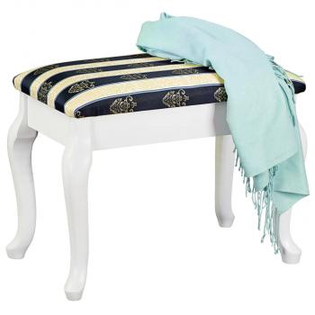 белый, ткань полоса синий