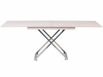 Стол-трансформер Levmar Cross D68/S79 Дуб шамони светлый/Нержавеющая сталь