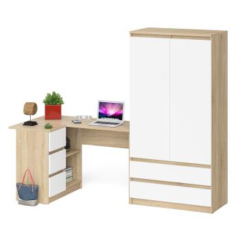 Дуб Сонома/Белый