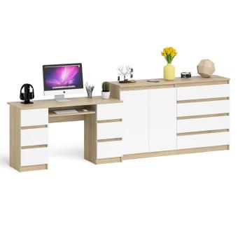 Дуб Сонома/Белый