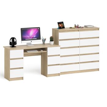 Дуб Сонома/Белый