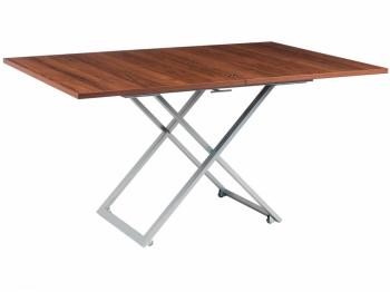 Стол-трансформер Levmar Compact MW D44/S59 Миланский орех/Серебро