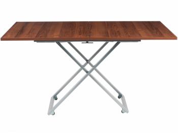 Стол-трансформер Levmar Compact MW D44/S59 Миланский орех/Серебро