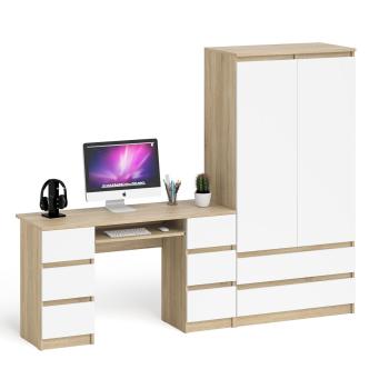 Дуб Сонома/Белый