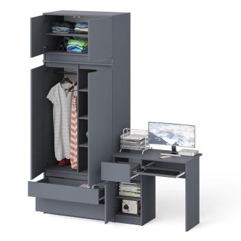 Стол компьютерный СВК Мори МС-1 левый + Шкаф МШ900.1 + Антресоль МА900.1