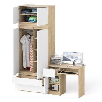 Стол компьютерный СВК Мори МС-1 левый + Шкаф МШ900.1 + Антресоль МА900.1