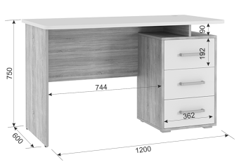 Стол компьютерный Мебельсон Лайт К3