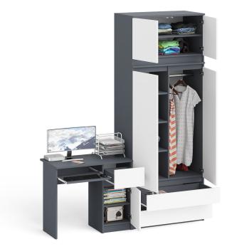 Стол компьютерный СВК Мори МС-1 правый + Шкаф МШ900.1 + Антресоль МА900.1