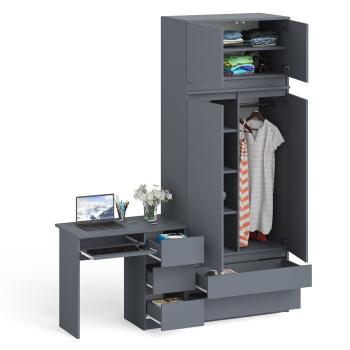 Стол компьютерный СВК Мори МС-6 правый + Шкаф МШ900.1 + Антресоль МА900.1