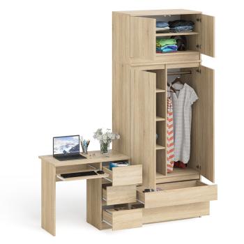 Стол компьютерный СВК Мори МС-6 правый + Шкаф МШ900.1 + Антресоль МА900.1