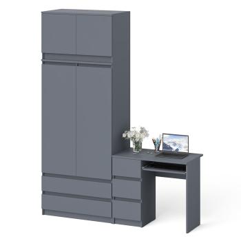 Стол компьютерный СВК Мори МС-6 левый + Шкаф МШ900.1 + Антресоль МА900.1