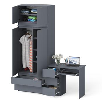 Стол компьютерный СВК Мори МС-6 левый + Шкаф МШ900.1 + Антресоль МА900.1