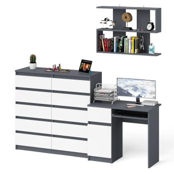 Графит/белый