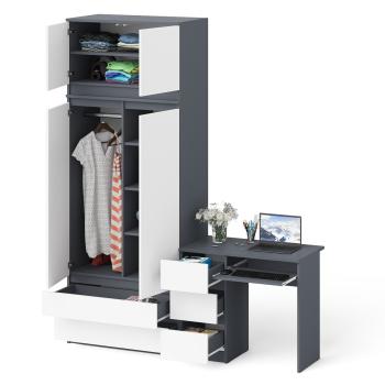 Стол компьютерный СВК Мори МС-6 левый + Шкаф МШ900.1 + Антресоль МА900.1