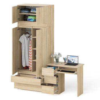 Стол компьютерный СВК Мори МС-6 левый + Шкаф МШ900.1 + Антресоль МА900.1