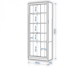 Шкаф-витрина Мэрдэс ШВтВ-ФСД-ФГК Левый