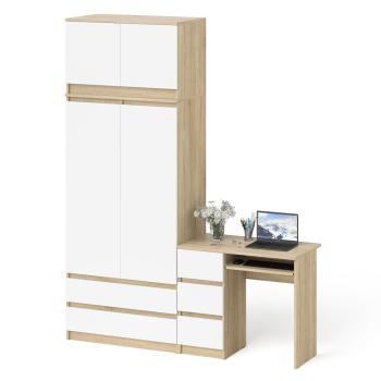 Дуб Сонома/Белый