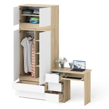 Стол компьютерный СВК Мори МС-6 левый + Шкаф МШ900.1 + Антресоль МА900.1