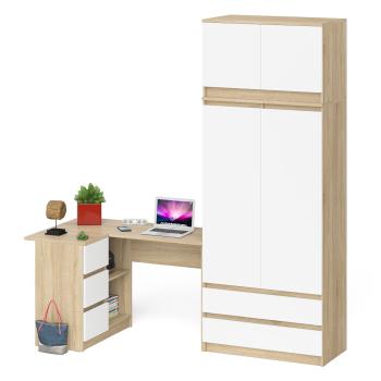 Дуб Сонома/Белый