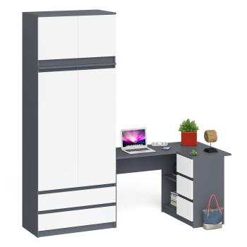 Стол компьютерный СВК Мори МС-16 правый + Шкаф МШ900.1 + Антресоль МА900.1