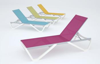 Шезлонг-лежак металлический PAPATYA Wave