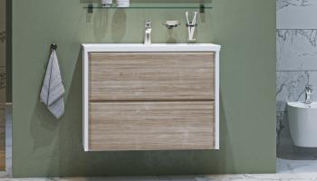 Тумба подвесная с раковиной VELVEX Gesso 80