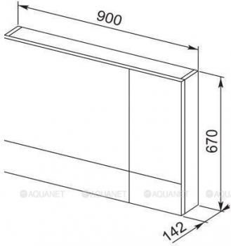 Зеркало-шкаф AQUANET Верона 90