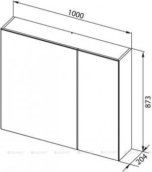 Зеркало-шкаф AQUANET Йорк 100
