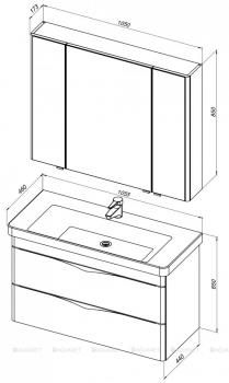 Зеркало-шкаф AQUANET Орлеан 105