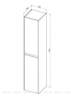 Шкаф-пенал для ванной AQUANET Nova 35