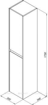 Шкаф-пенал для ванной AQUANET Nova Lite 35