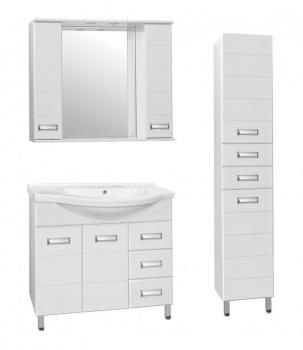 Тумба с раковиной Style Line Ирис 100 (3 ящ.) + Умывальник Эльбрус 100