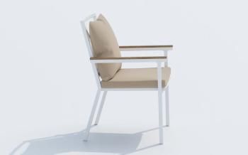 Обеденная группа Ideal Patio TELLA FESTA - стол тик 220/каркас белый