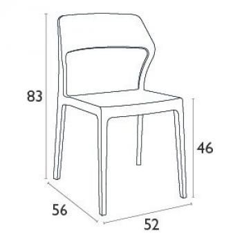 Стул пластиковый ReeHouse Snow