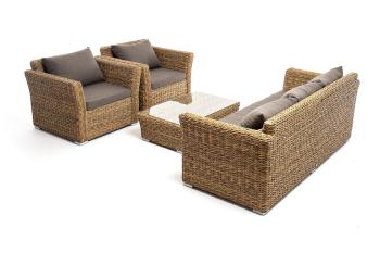 Лаунж-зона из искусственного ротанга (гиацинт) 4sis Капучино