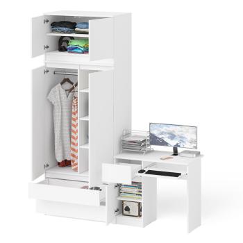 Стол компьютерный СВК Мори МС-16 левый + Шкаф МШ900.1 + Антресоль МА900.1